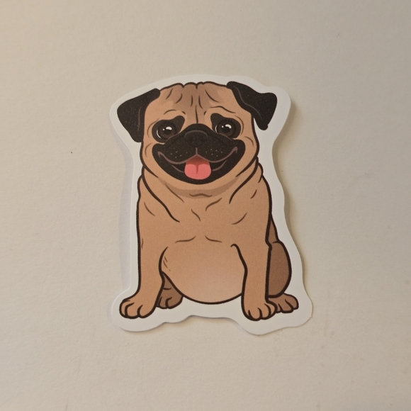 10/$10 Cute Pug Dog Sticker - Picture 1 of 2